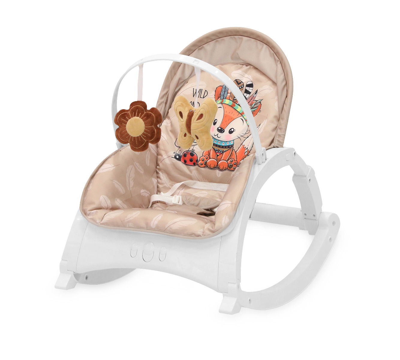 Fotoliu balansoar, Enjoy, cu vibratii si muzica, Beige Foxy