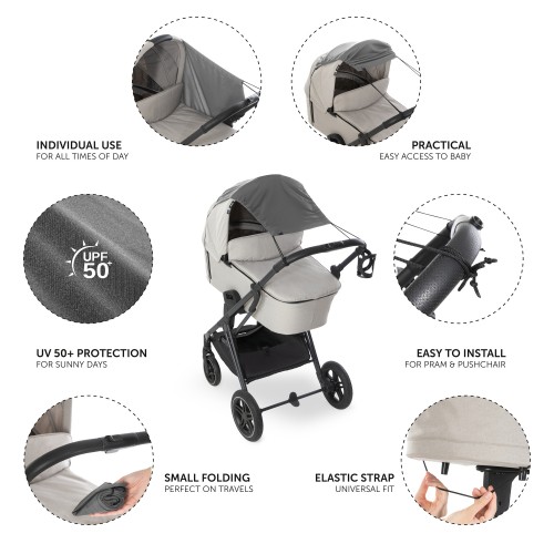 Parasolar Hauck Universal Pentru Landou și Cărucior Sunshade image 2