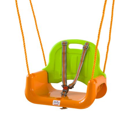 BabyGo - Leagan transformabil 3 In 1 - Green Orange image 2