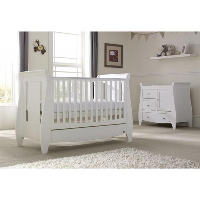 Tutti Bambini - Set mobilier Katie Alb format din 2 piese: patut si comoda