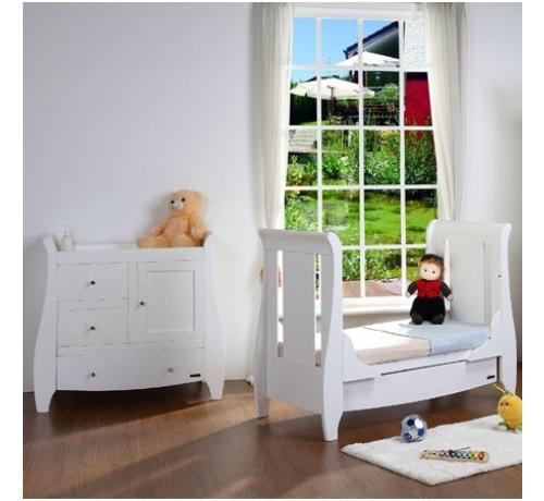 Tutti Bambini - Set mobilier Katie Alb format din 2 piese: patut si comoda image 1