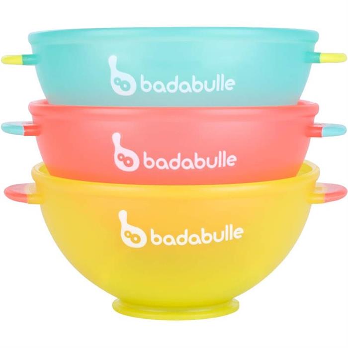 Badabulle - Set 3 boluri colorate pt mancare