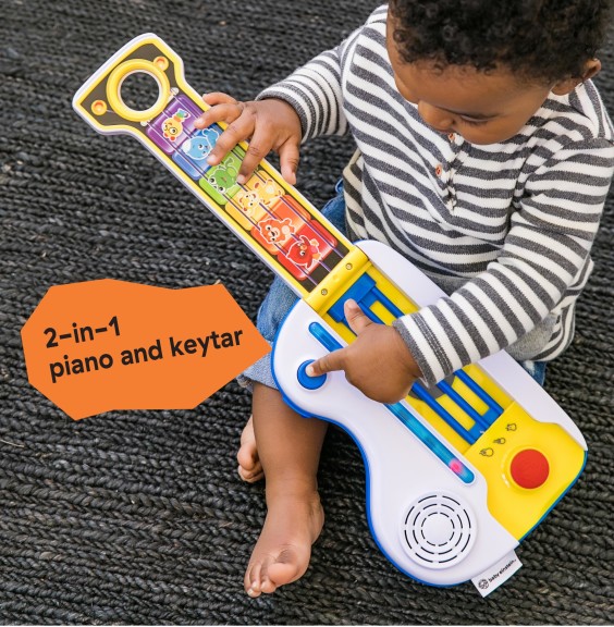Baby Einstein - Jucarie muzicala 2 in 1 chitara si pian Flip & Riff Keytar image 2