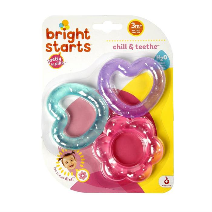 Bright Starts - Set jucarii pentru dentitie Chill & Teethe Pink image 1