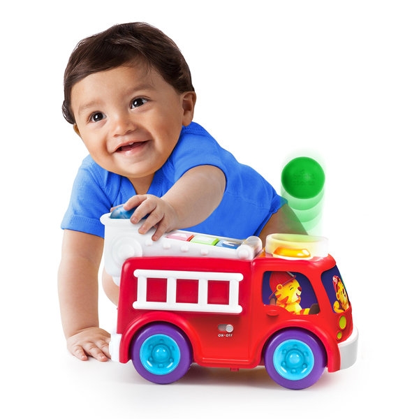 Bright Starts - Jucarie muzicala cu lumini Roll & Pop Fire Truck image 1