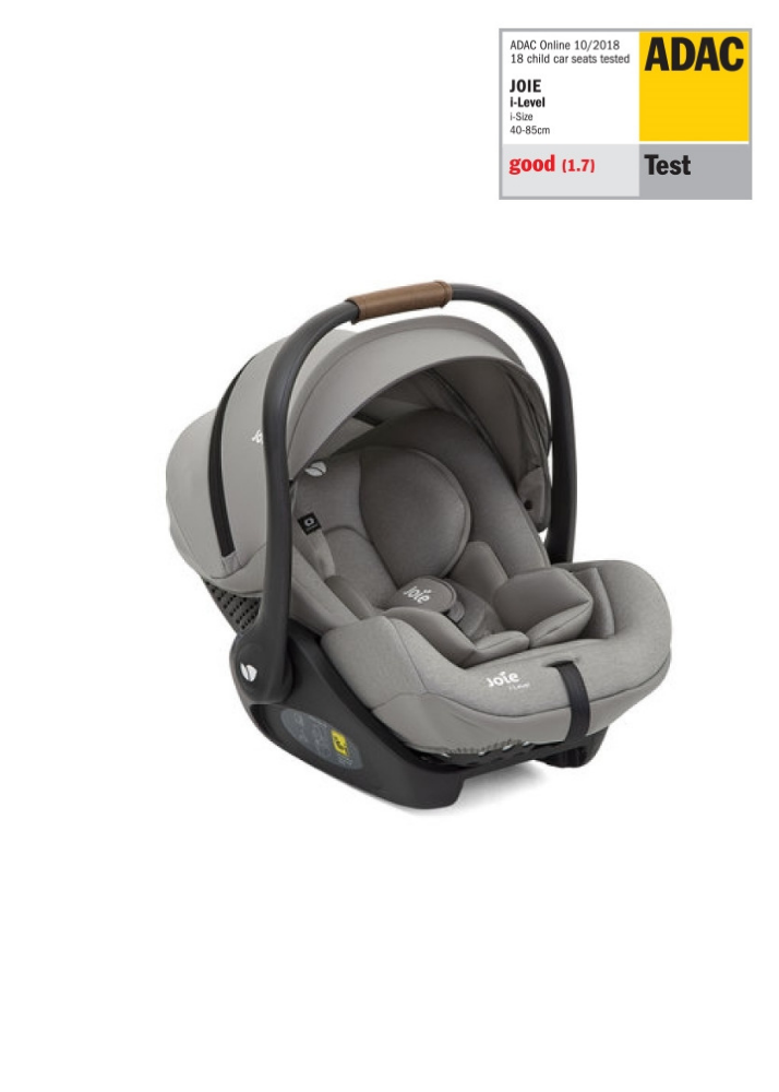 Joie - Scoica auto inclinabila I-Size I-Level Gray Flannel, nastere-85 cm