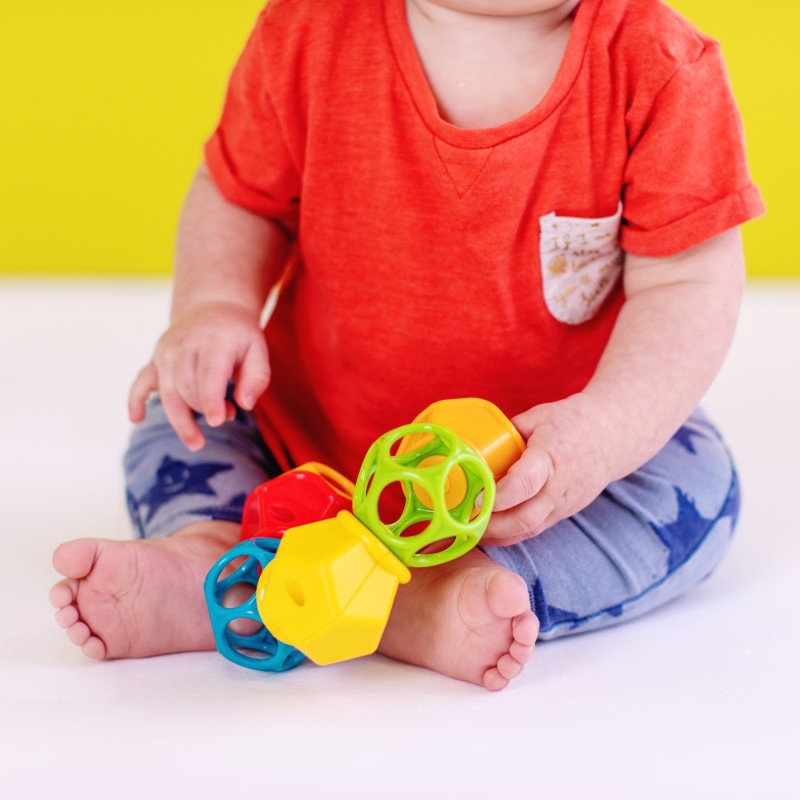 Bright Starts - Jucarie Clicky Twister™ Easy-Grasp Rattle Oball image 1
