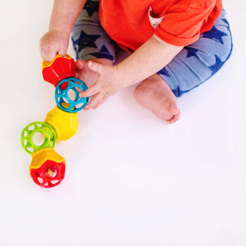 Bright Starts - Jucarie Clicky Twister™ Easy-Grasp Rattle Oball image 4