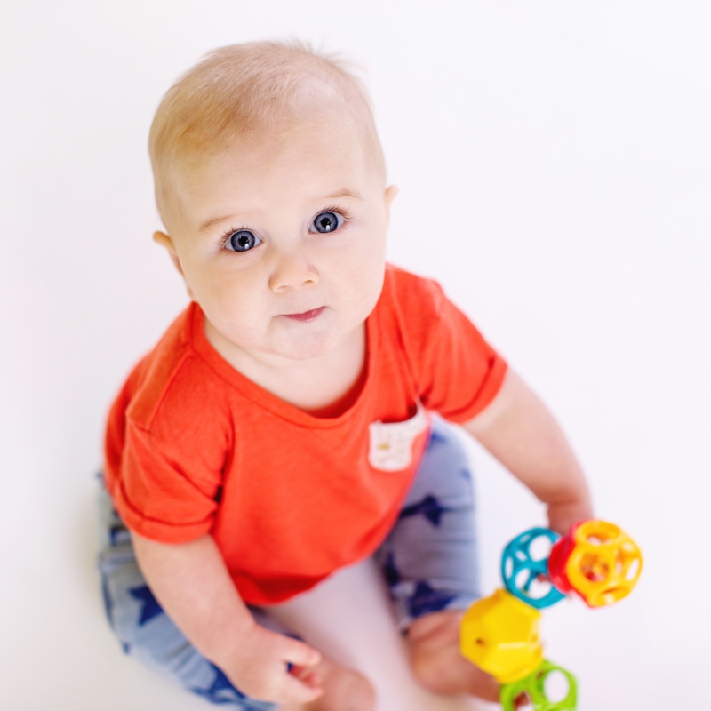 Bright Starts - Jucarie Clicky Twister™ Easy-Grasp Rattle Oball image 5