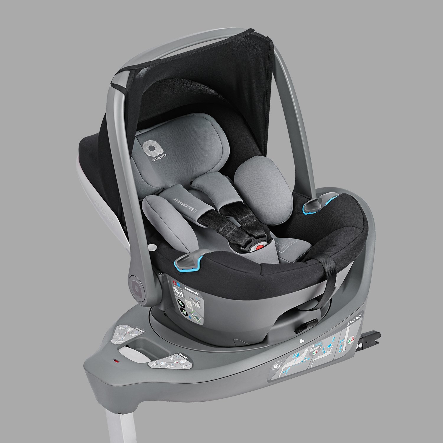 Apramo - Scaun auto rotativ i-Size Mettro Hub, Dawn Grey 40-105 cm image 12