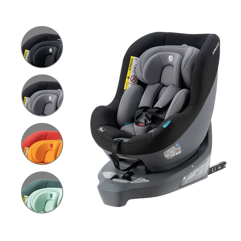 Apramo - Scaun auto rotativ i-Size Mettro Hub, Dawn Grey 40-105 cm image 13