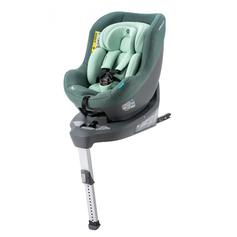 Apramo - Scaun auto rotativ i-Size Mettro Hub, Basil Green 40-105 cm