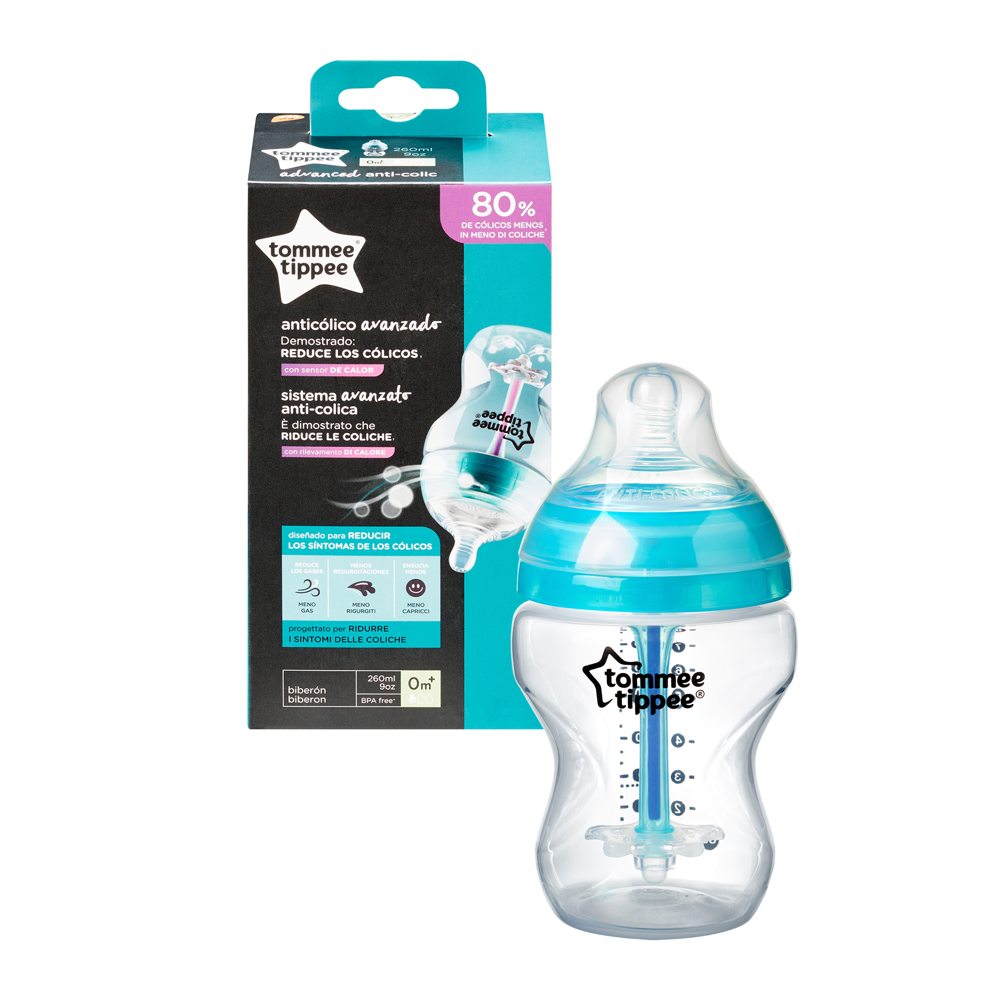 Biberon Advanced cu Sistem de Ventilatie, Tommee Tippee, 260 ml, 1 buc image 1