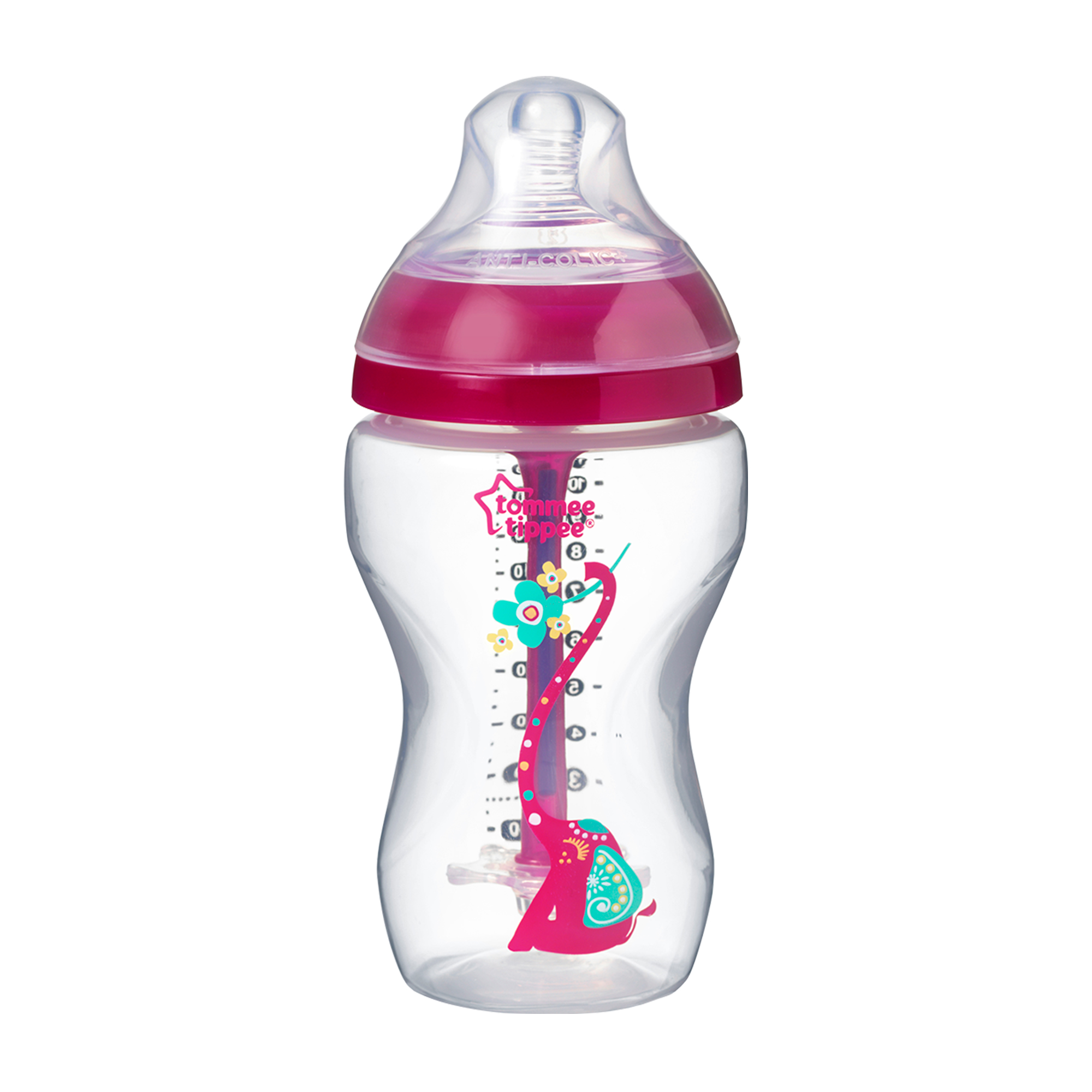 Biberon Advanced cu Sistem de Ventilatie, Tommee Tippee, 340 ml, fete, 1 buc image 3