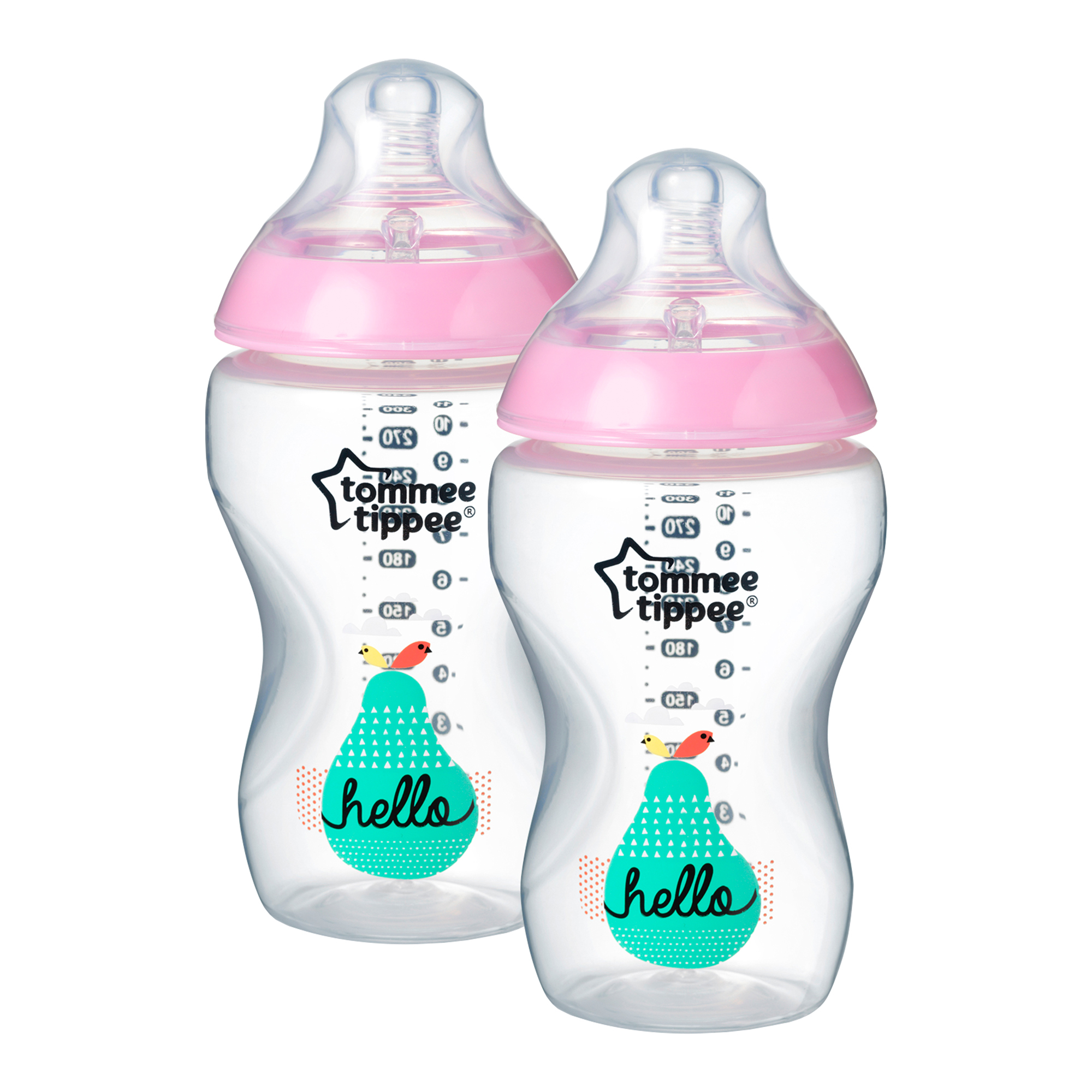 Biberon decorat Tommee Tippee, 340 ml, 2 buc, fete image 3