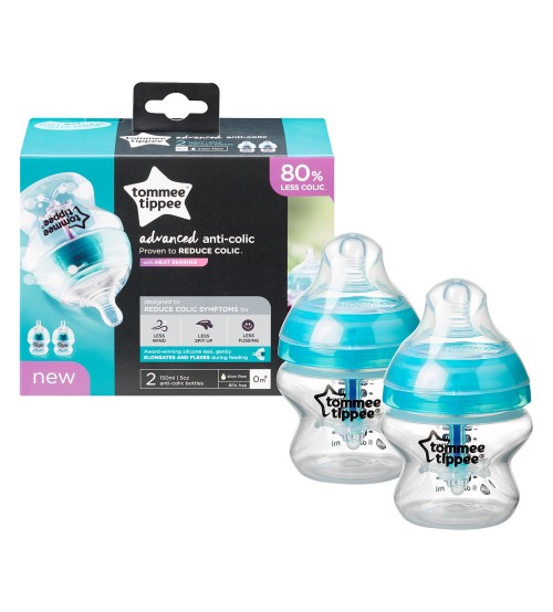 Biberon Tommee Tippee Advanced cu Sistem de Ventilatie 150 ml, 2 buc