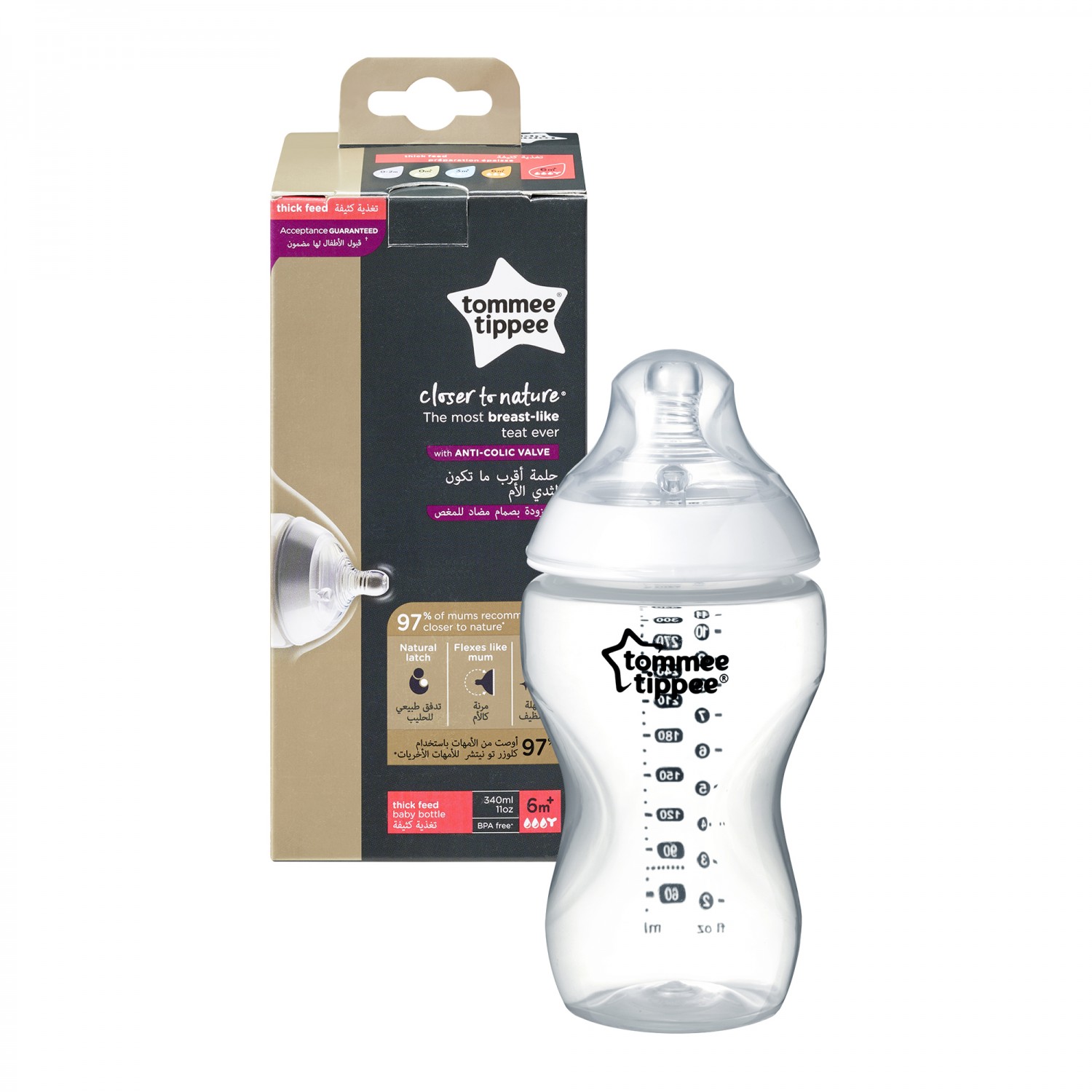 Biberon, Tommee Tippee, 1 Buc, 340ml PP pentru hrana densa