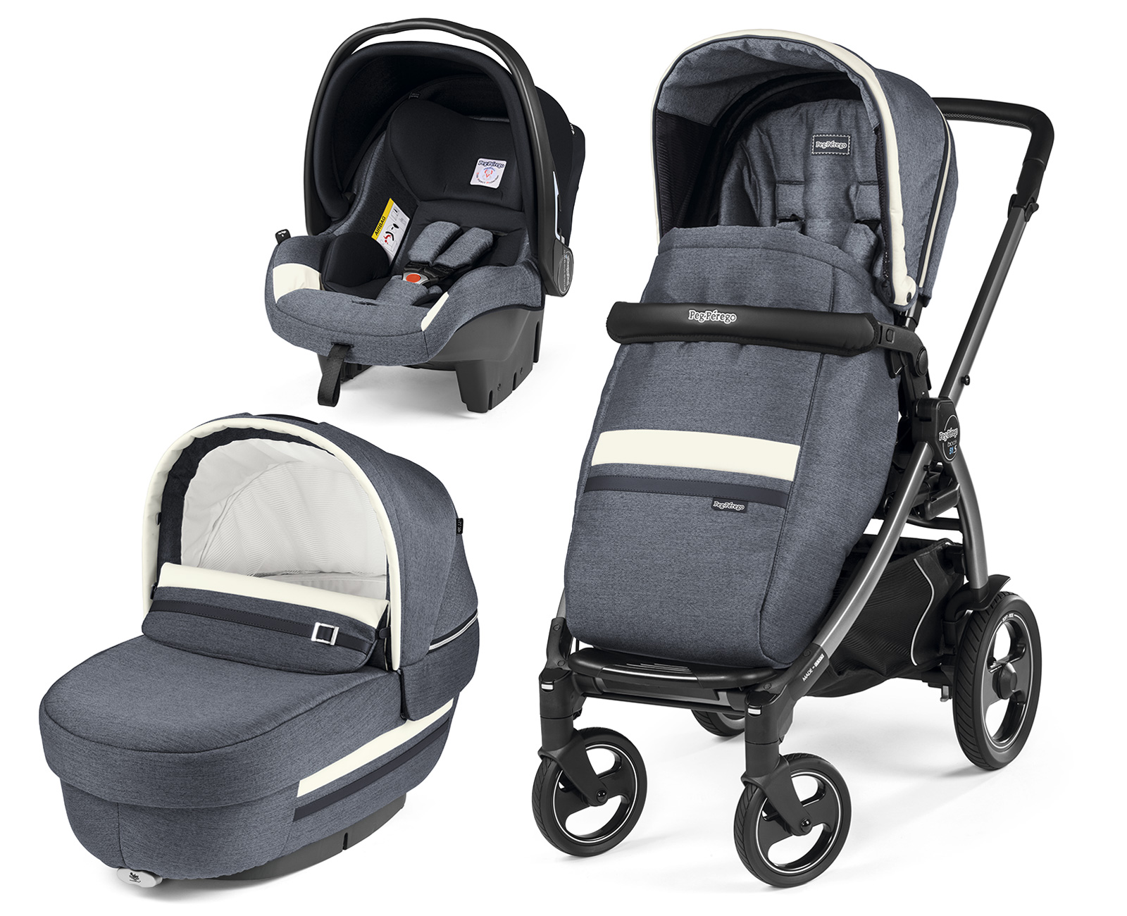 Carucior 3 In 1, Peg Perego, Book Plus 51 S, Titania, Luxe Mirage
