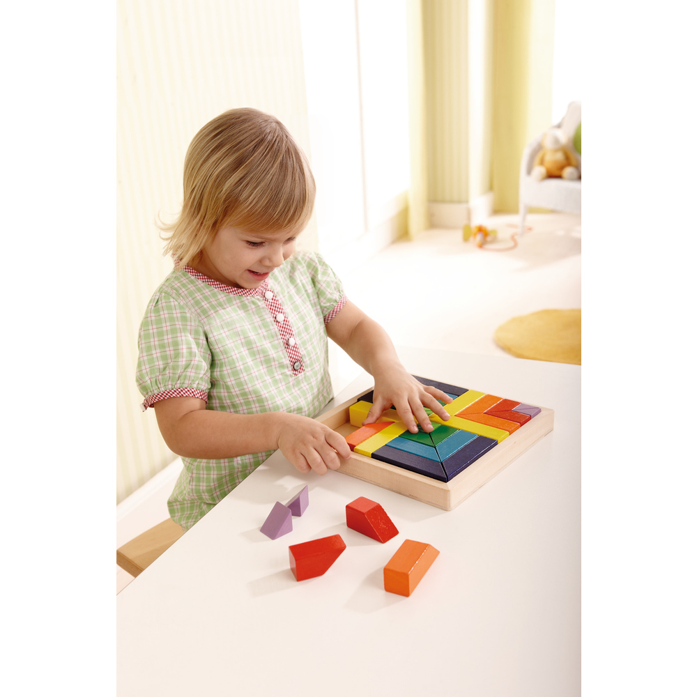 Joc de indemanare si puzzle, Haba, Geomix, 3ani+ image 2