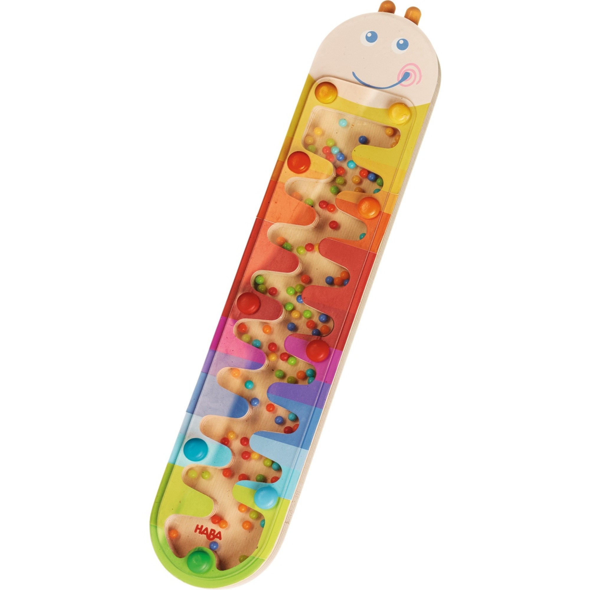 Jucarie zornaitoare Rainmaker, Haba, Viermisorul colorat, 2ani+