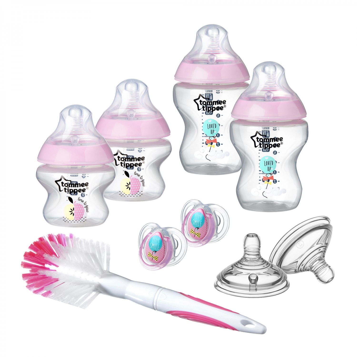 Kit biberoane colorate nou nascut, Tommee Tippee, fete image 2