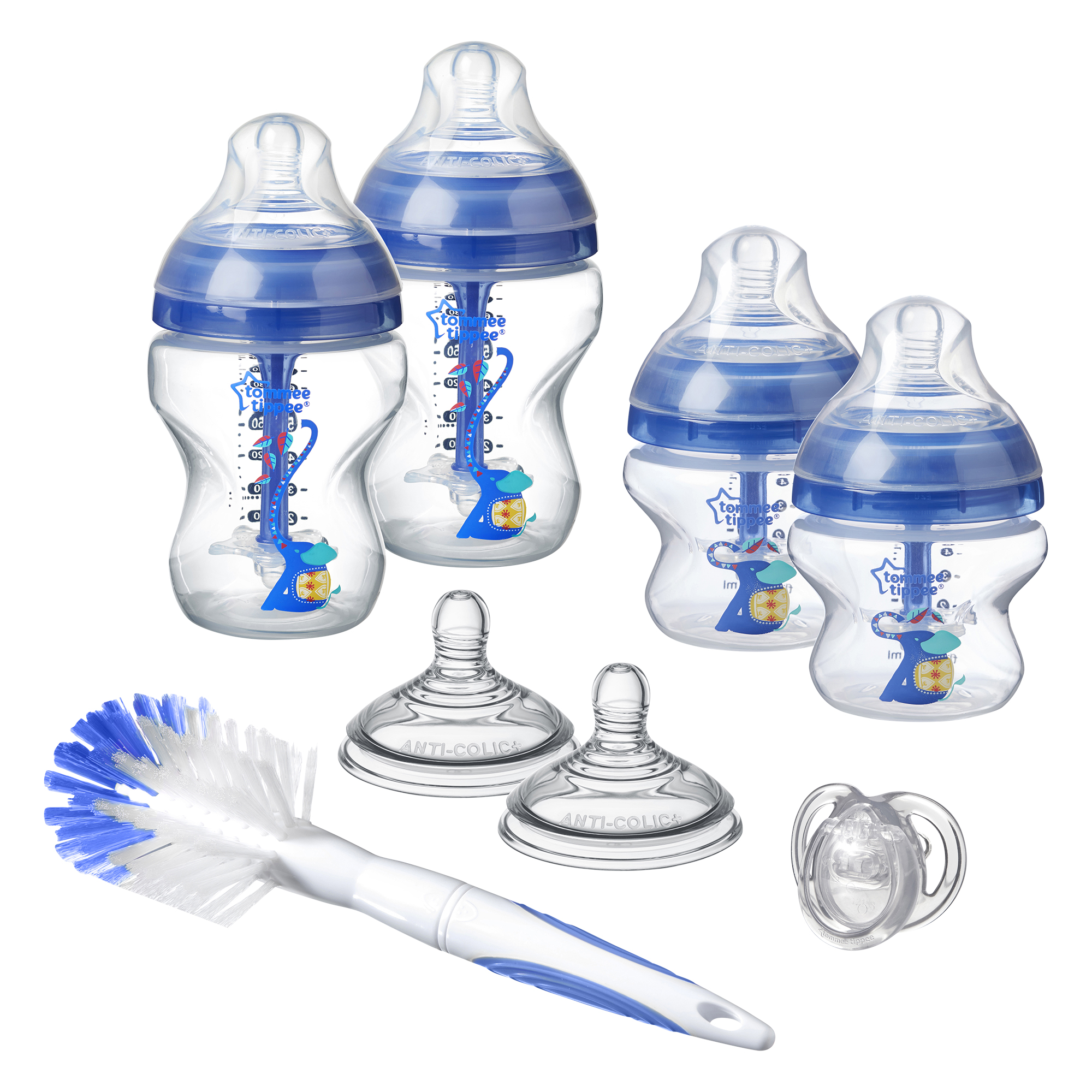 Kit biberoane nou-nascut Tommee Tippee Advanced, cu sistem de ventilatie, 0 luni +, Albastru image 2