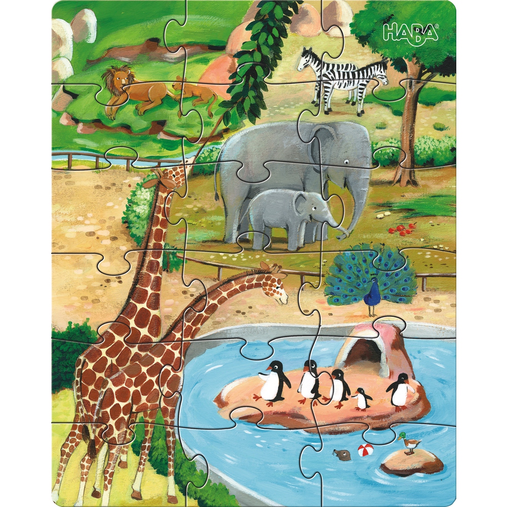 Puzzle cu animale, 3 modele, Haba, 3ani+ image 2