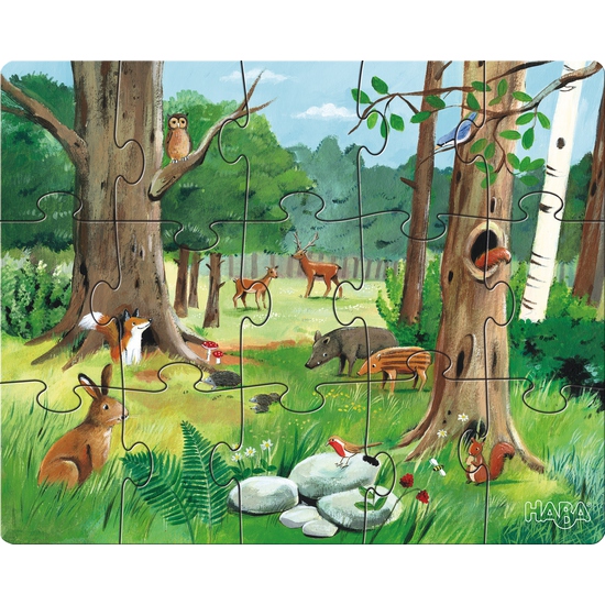 Puzzle cu animale, 3 modele, Haba, 3ani+ image 4