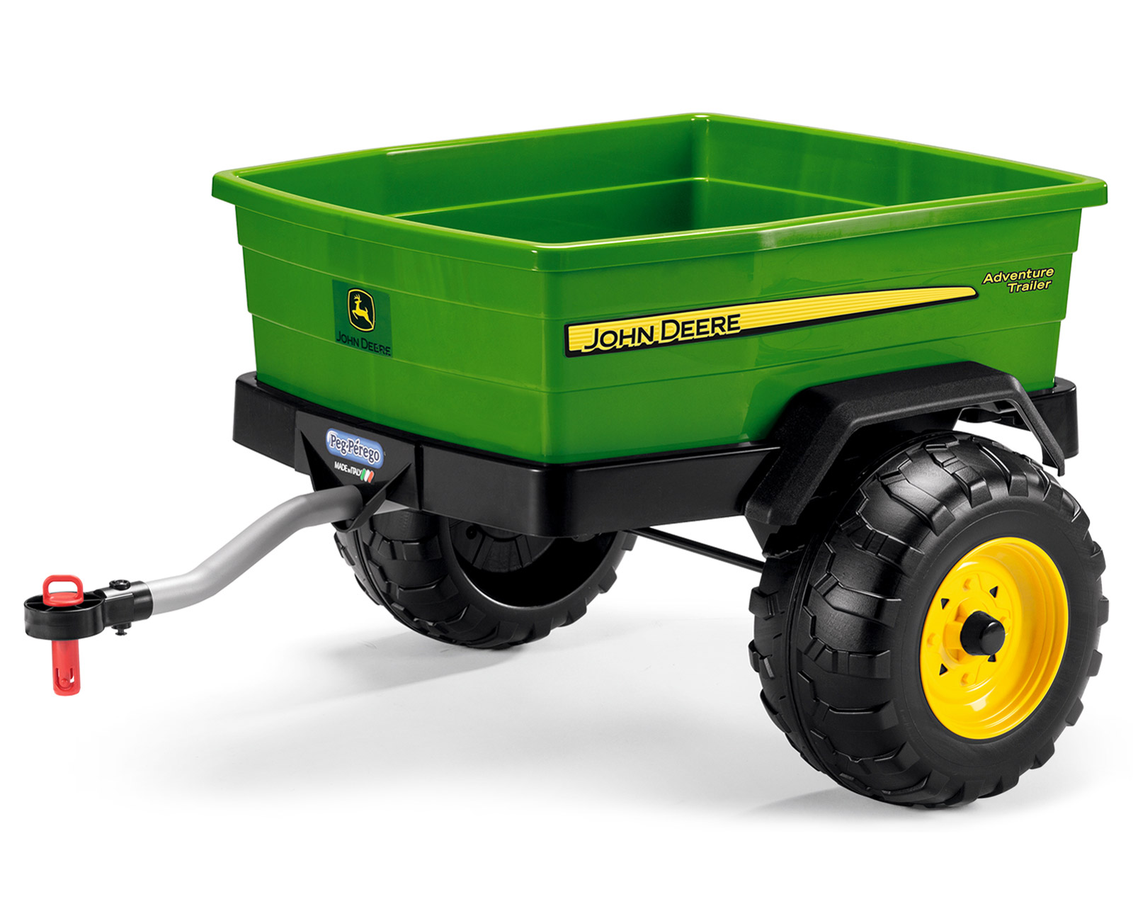 Remorca Peg Perego John Deere Adventure, 3 ani+, Negru / Verde / Galben image 2