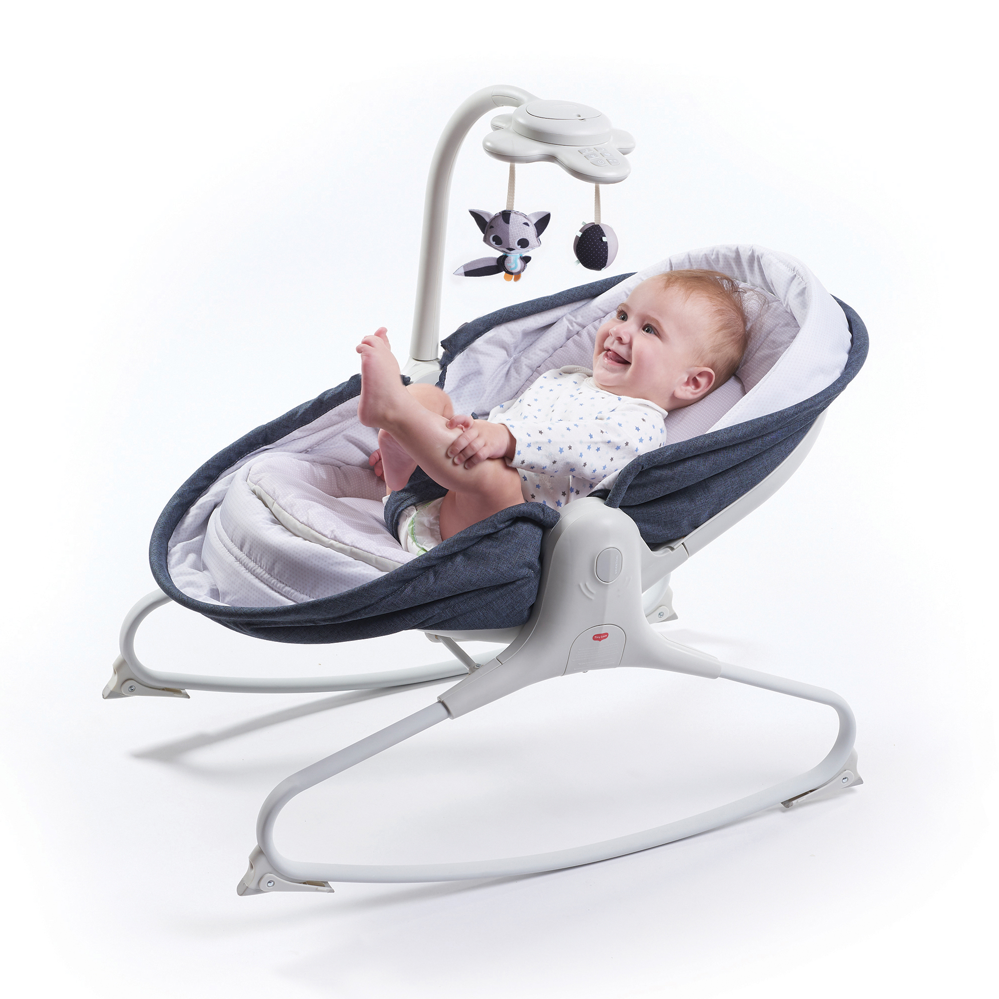 Sezlong 3 in 1 Tiny Love Rocker Napper, 0 luni +, Albastru cu Alb image 6