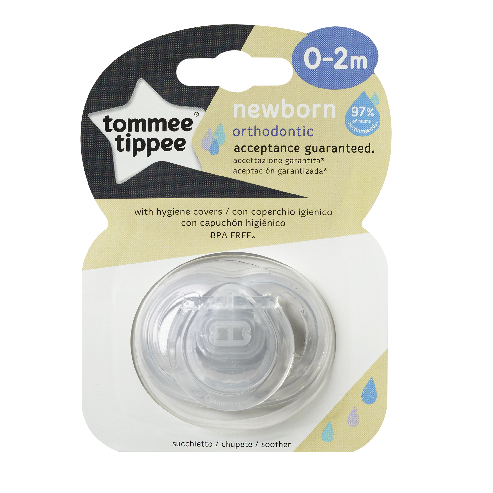 Suzeta ortodontica Newborn, Tommee Tippee, 0-2 luni, 1 buc