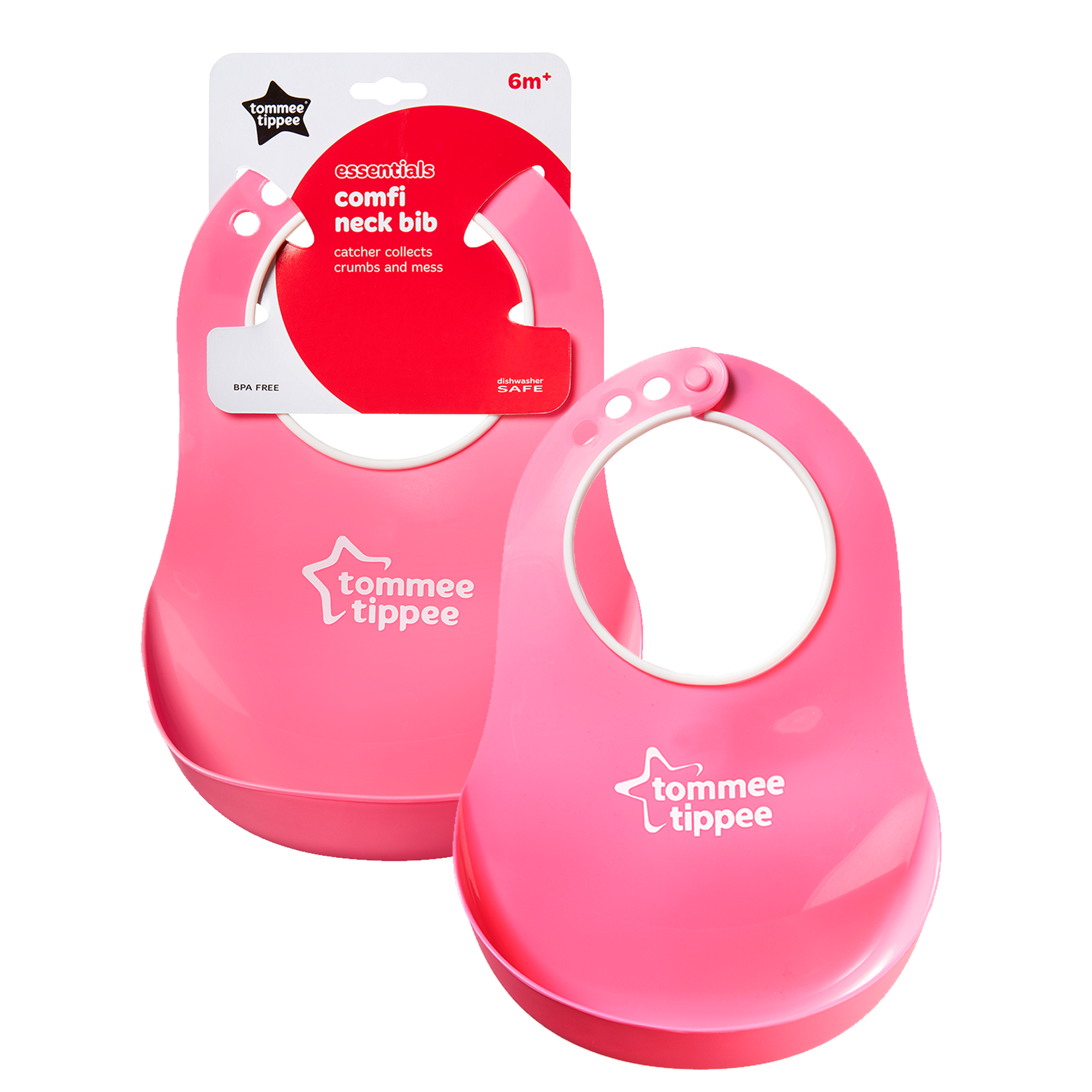 Baveta Comfy Neck, Tommee Tippee, 1 buc, Roz