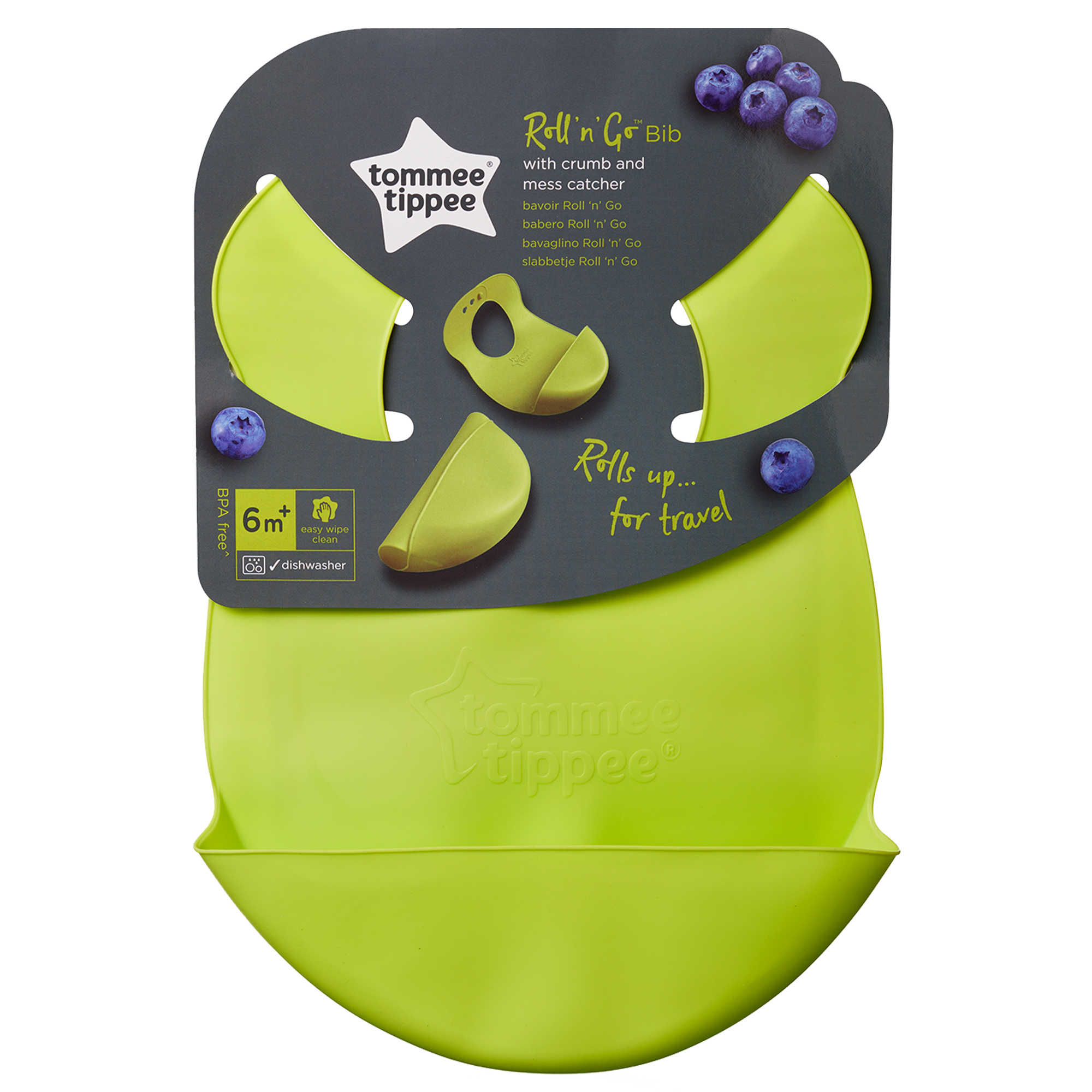 Baveta Roll & Go Explora, Tommee Tippee, Verde image 2