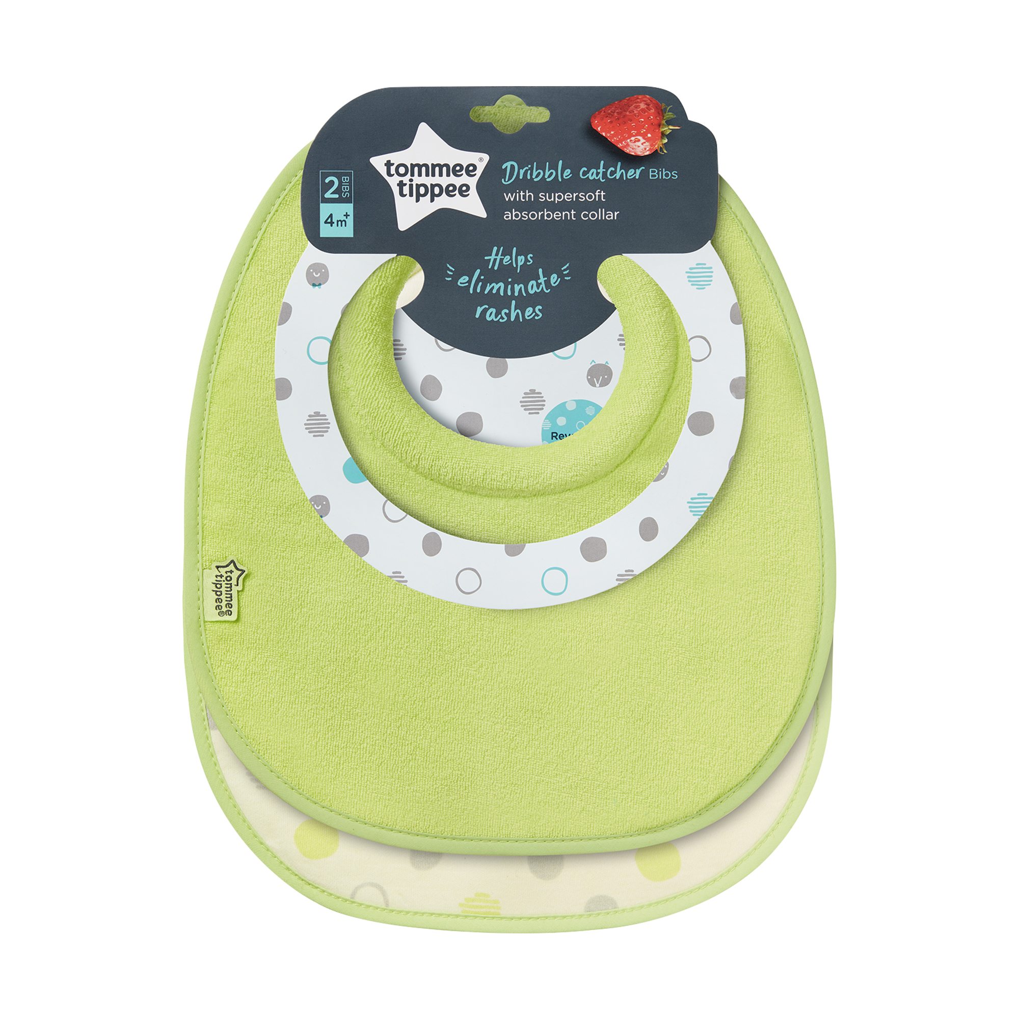 Baveta Tommee Tippee Dribble Catcher, 4luni+, 2 buc, Verde image 2