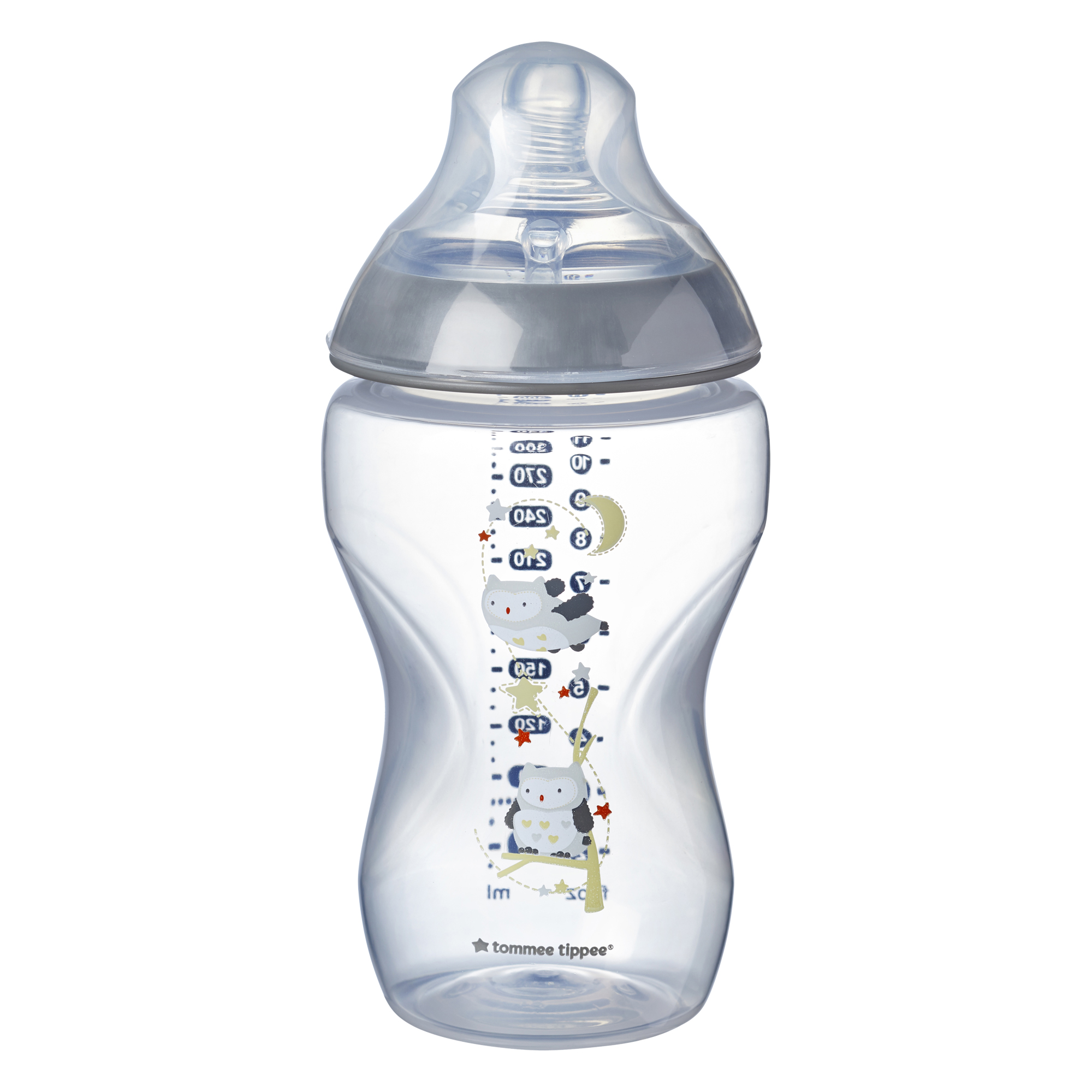 Biberon Tommee Tippee Closer to Nature, 340 ml, PP, Bufnita, 3 luni +, 1 buc image 2