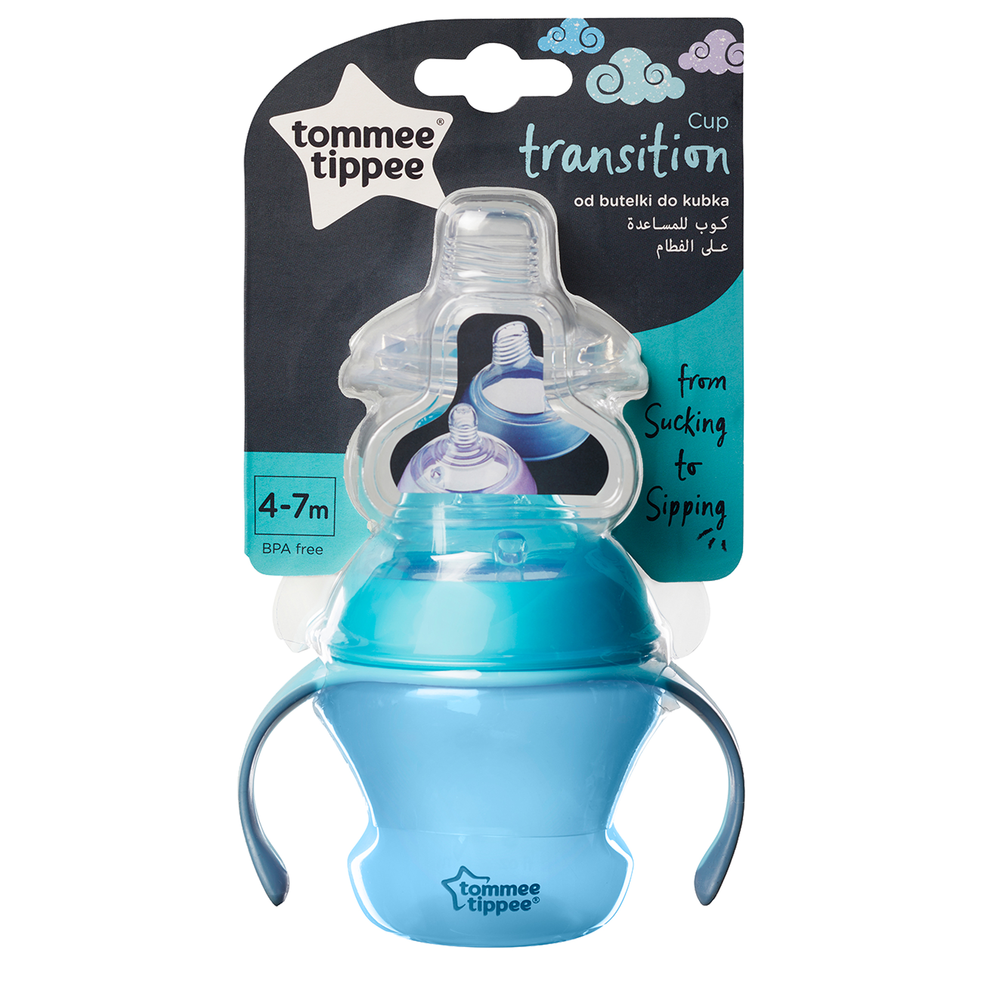 Cana de tranzitie, Tommee Tippee,  4-7 luni, 150ml, Blue image 2