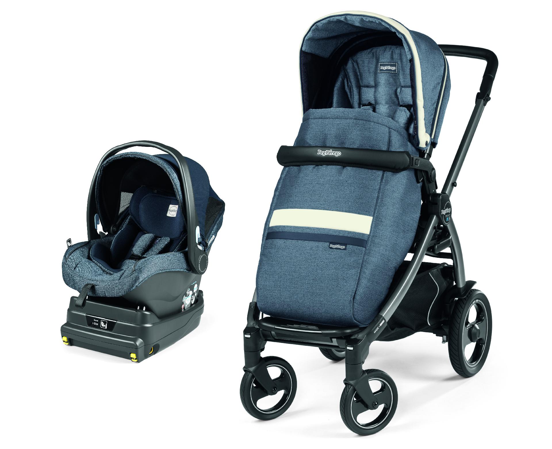 Carucior 2 in 1 Peg Perego, Book 51 S Titania i-Size (baza i-size inclusa), Luxe Mirage (sasiu + hamac + scaun auto), 0 - 22 kg