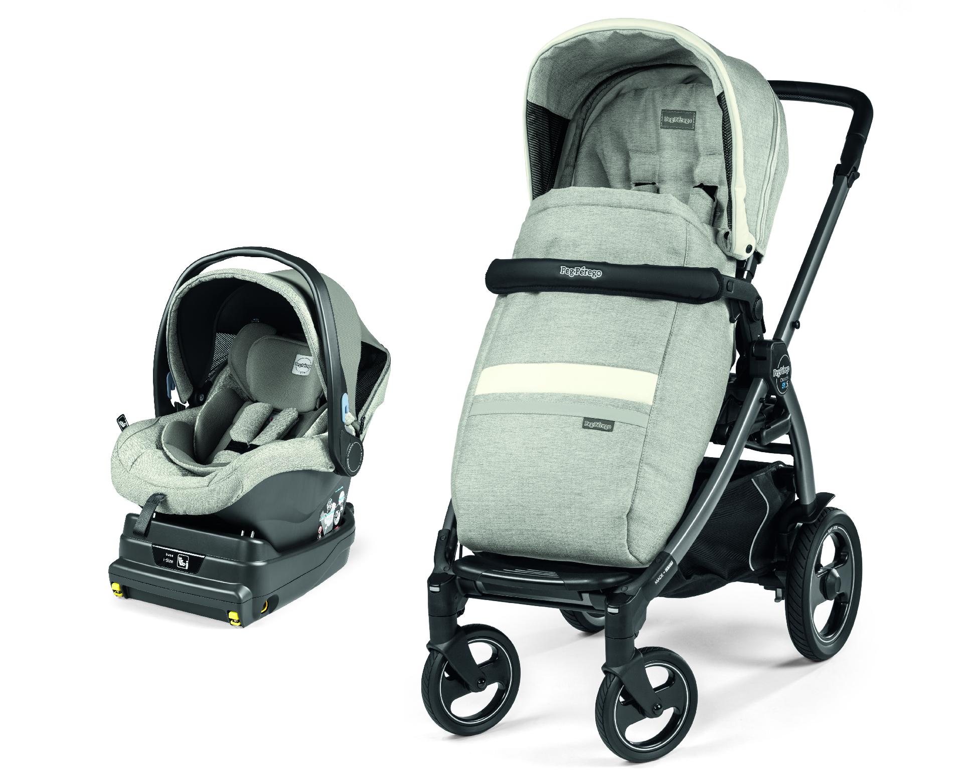 Carucior 2 in 1 Peg Perego, Book 51 S Titania i-Size (baza i-size inclusa), Luxe Pure (sasiu + hamac + scaun auto), 0 - 22 kg