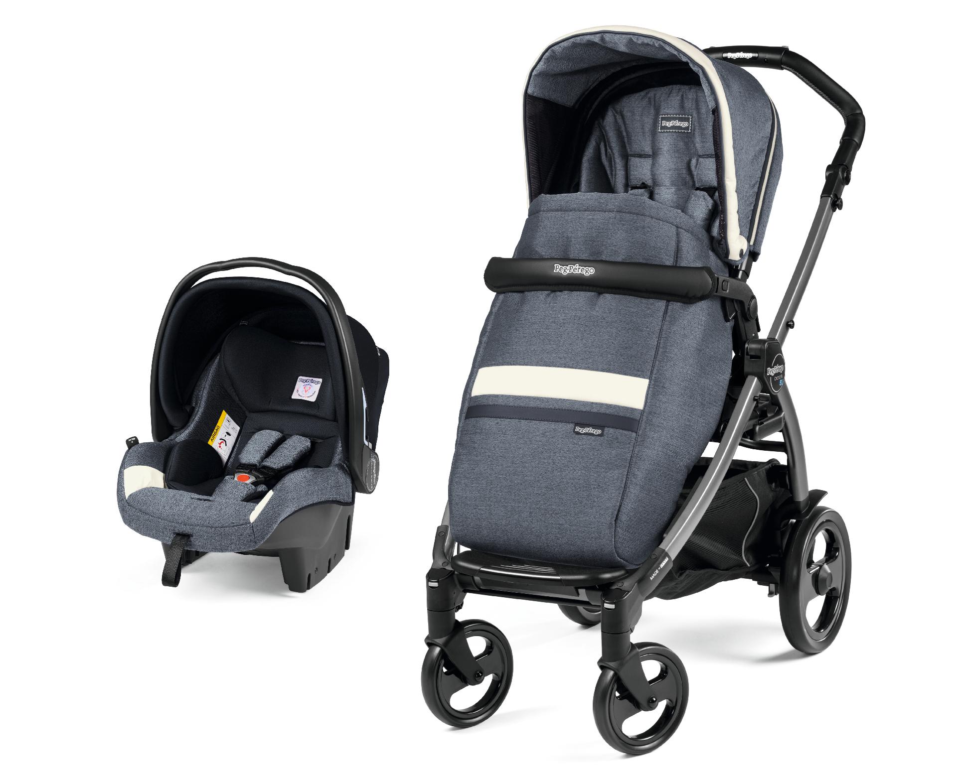 Carucior 2 in 1 Peg Perego, Book 51 Titania, Luxe Mirage (sasiu + hamac + scaun auto), 0 - 22 kg