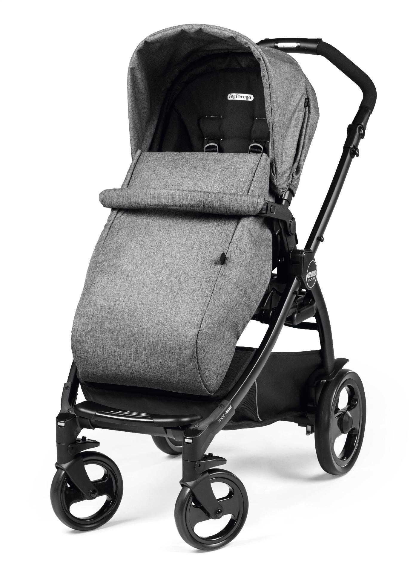 Carucior 3 in 1, Peg Perego, Book 51, Titania Primoviaggio SL, 0-22 kg, Futura Cinder, Gri image 1
