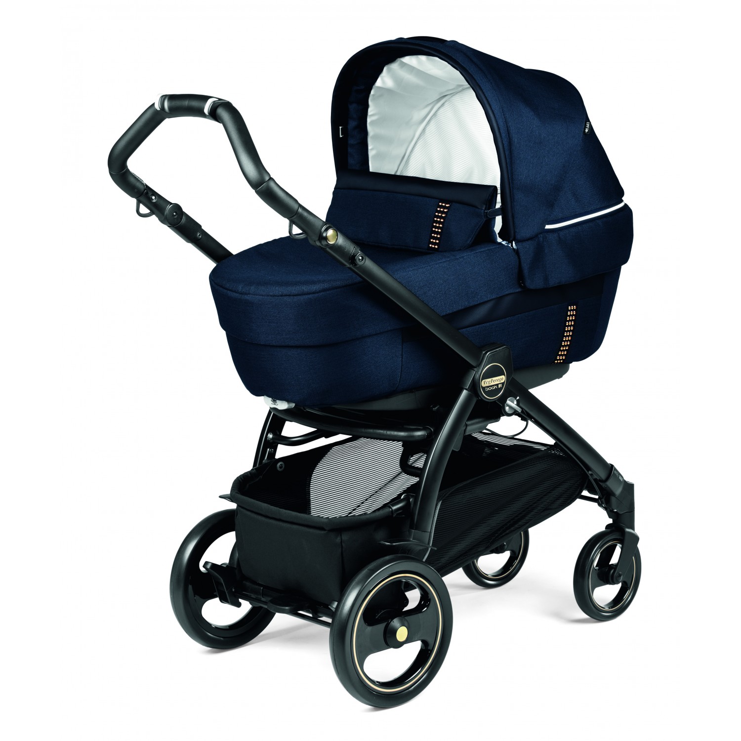 Carucior 3 In 1, Peg Perego, Book 51, Black and Gold, Rock Navy image 3