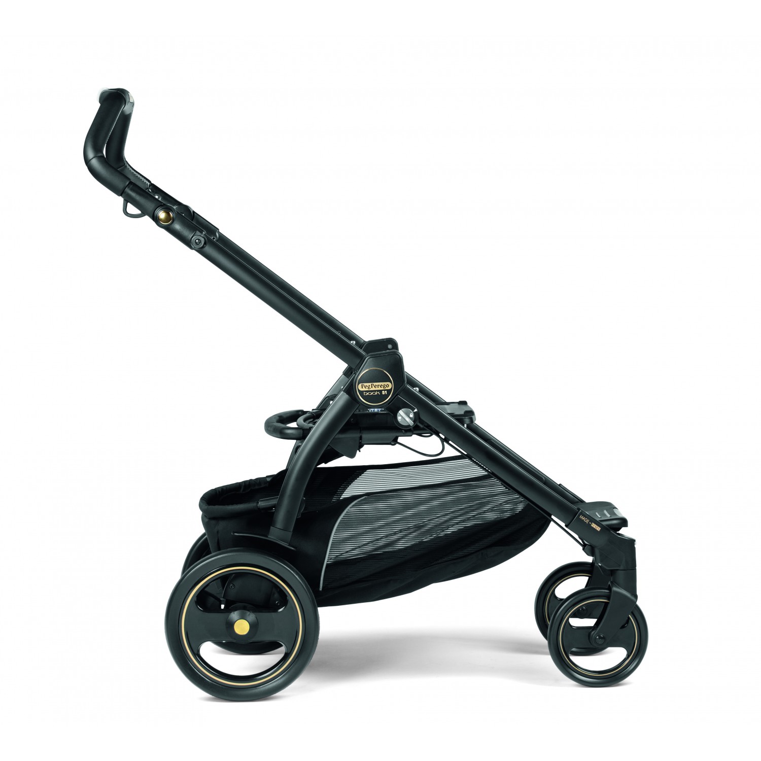 Carucior 3 In 1, Peg Perego, Book 51, Black and Gold, Rock Navy image 4
