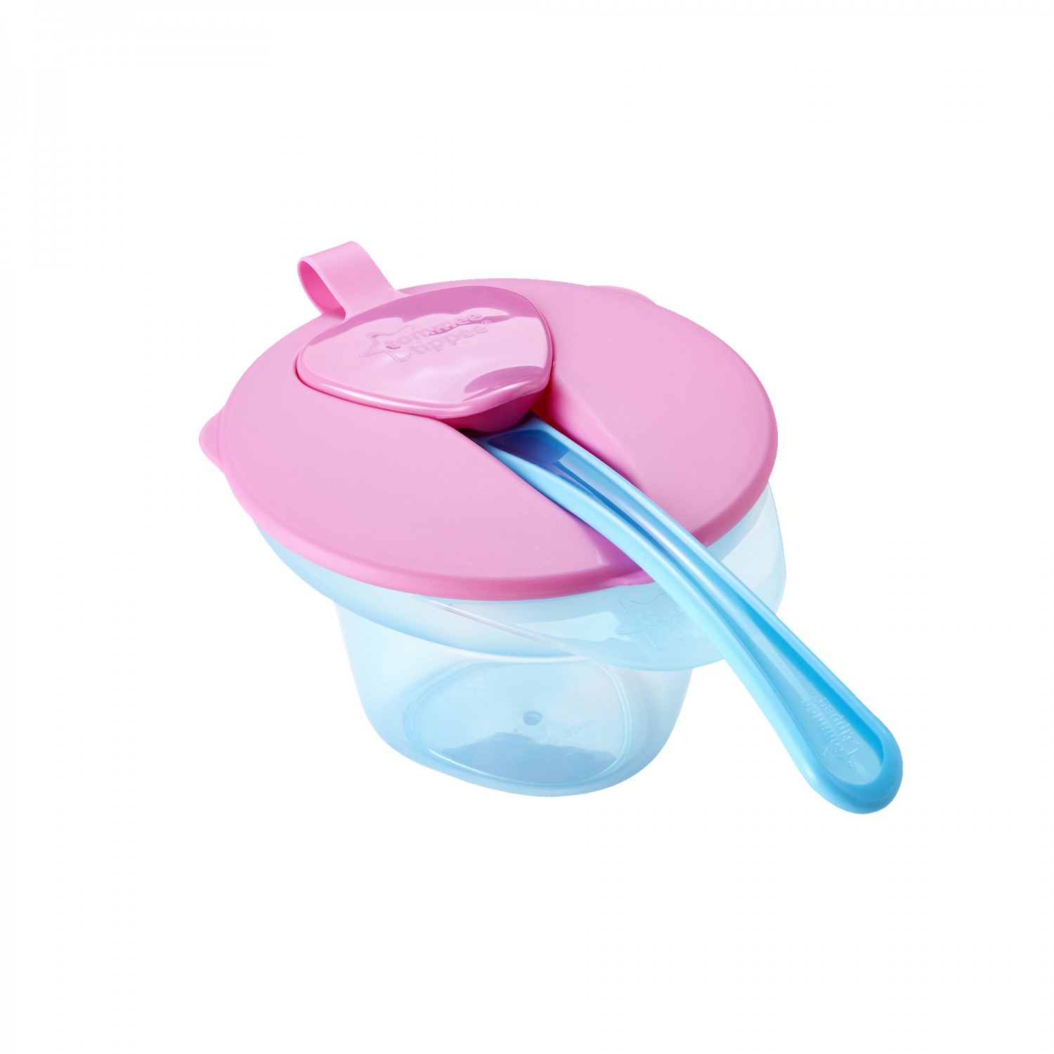 Castron cu Lingurita si Capac Explora, Tommee Tippee, Roz / Albastru image 2