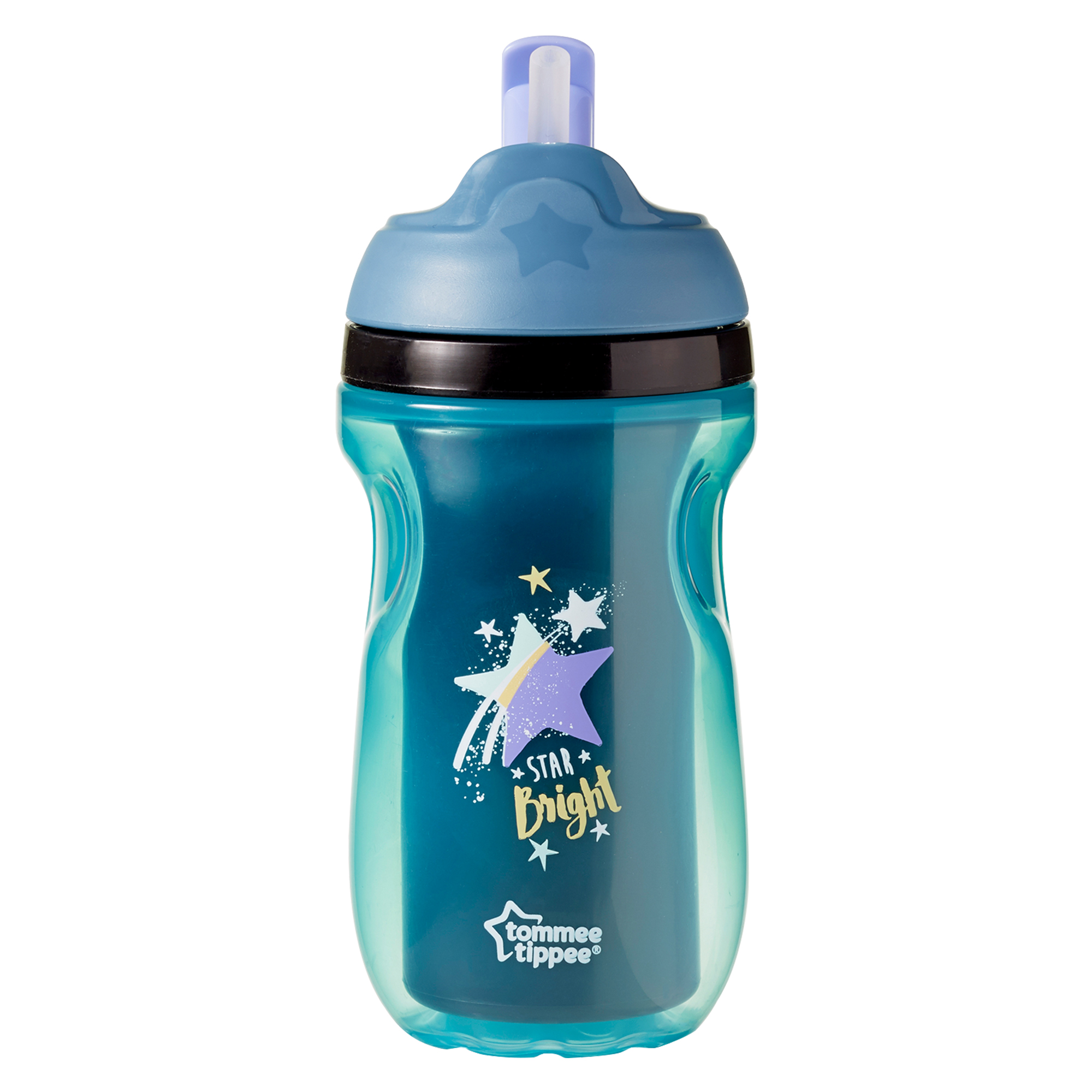 Explora Cana cu pai izoterma, Tommee Tippee, 260 ml, Steluta Turquoise image 2