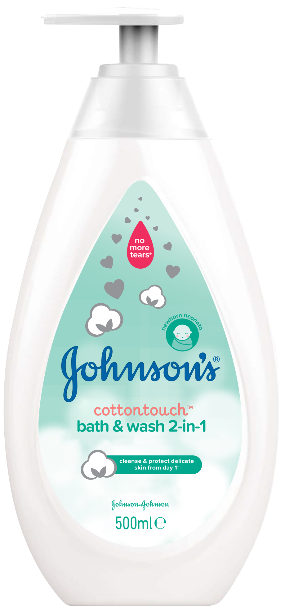 Lotiune de spalare 2 in 1 Johnson's Baby Cotton Touch, 500 ml