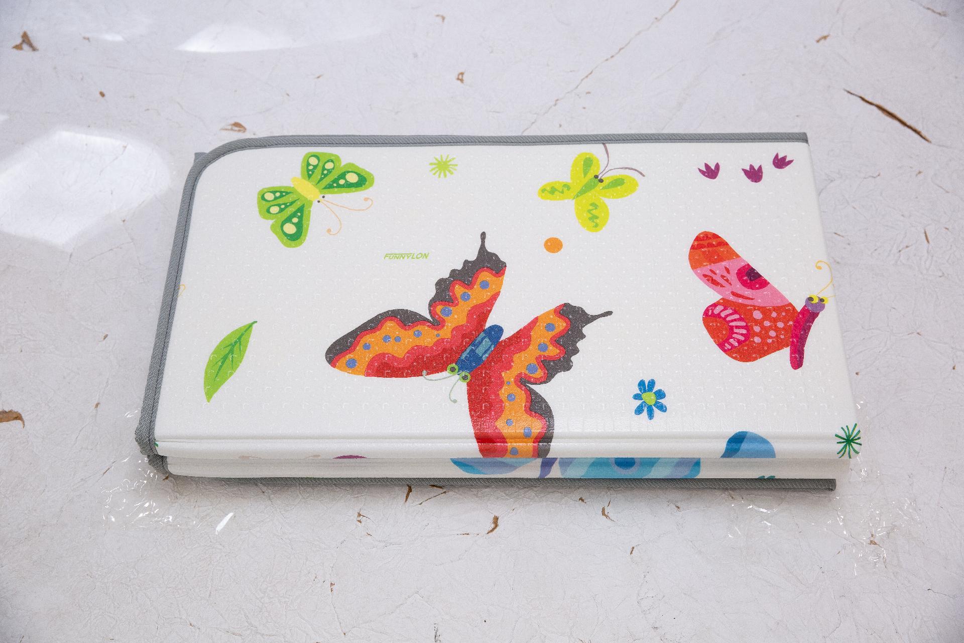 Saltea Sobble Butterfly World, pliabila, 1.4m, 100% sigura, eco-friendly, Multicolor image 8