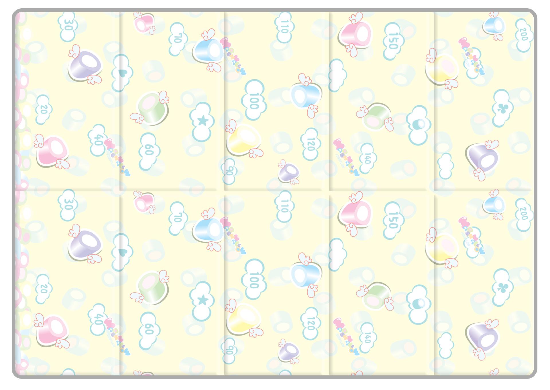Saltea Sobble Marshmallow Dream, pliabila, 1.4m, 100% sigura, eco-friendly, Multicolor
