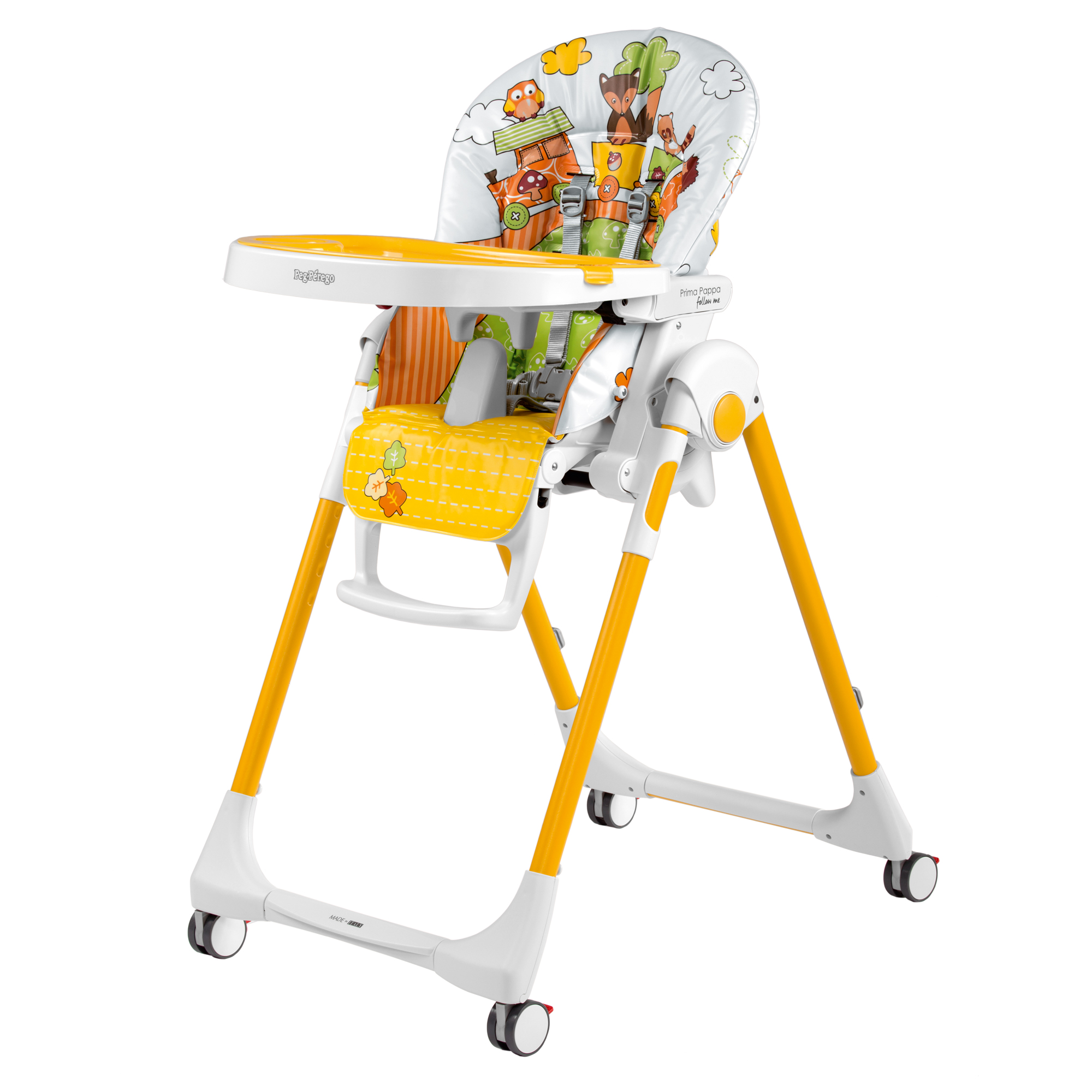 Scaun de masa Prima Pappa Zero, Peg Perego, Follow me Fox&Friends