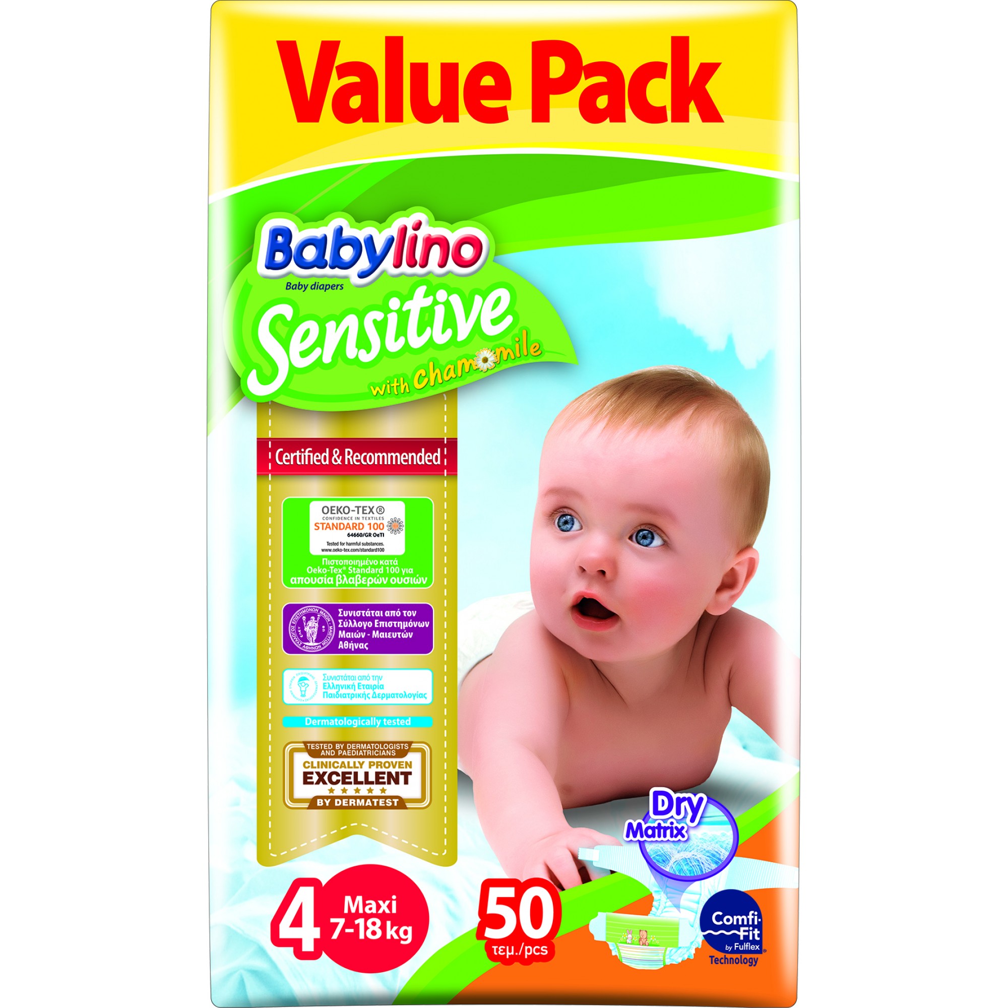 Scutece Babylino Sensitive Economy  N4 7-18kg/50 buc