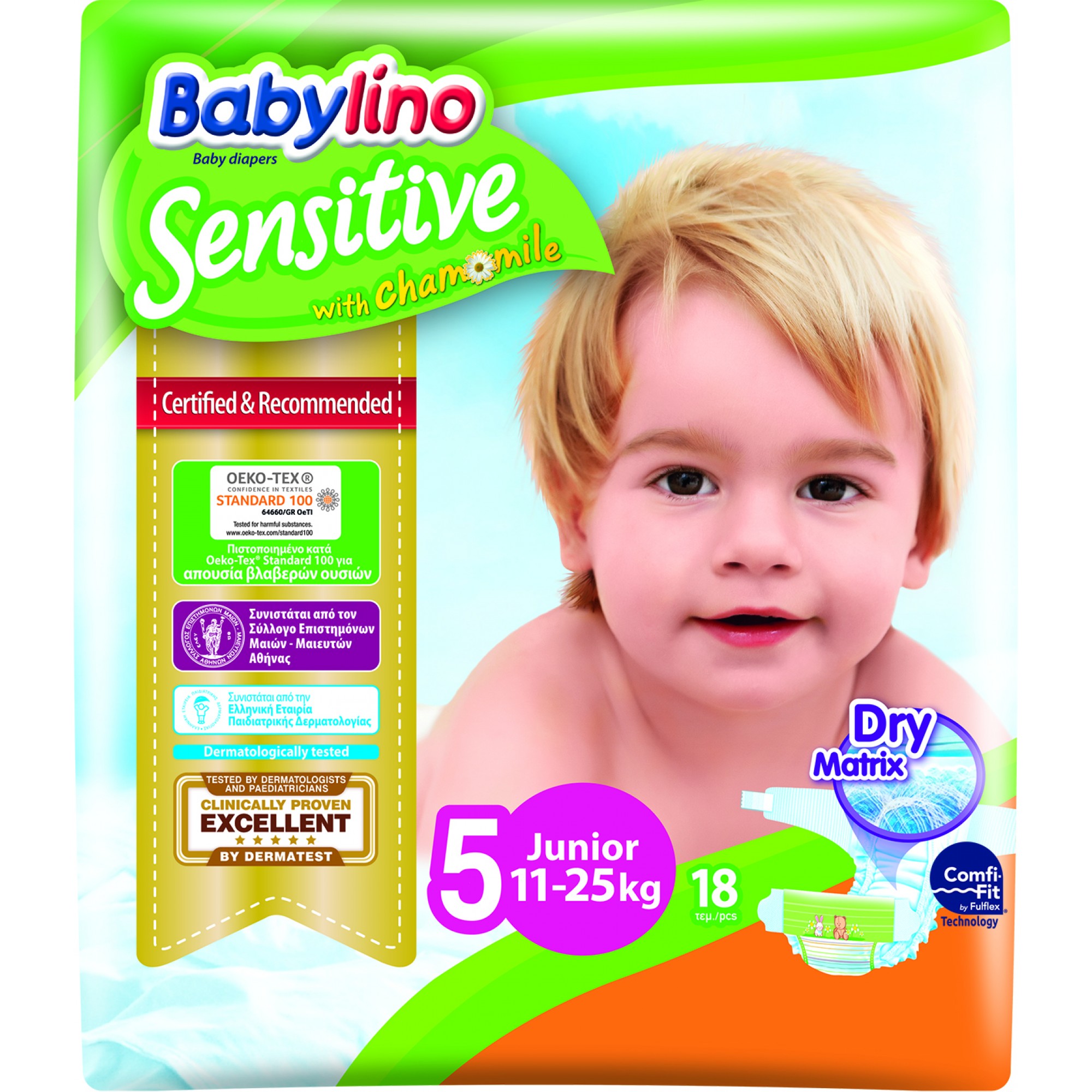 Scutece Babylino Sensitive N5 11-25kg/18 buc